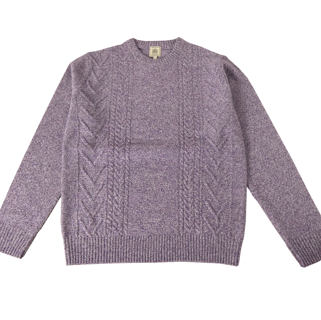 ジェイプレス (J.PRESS) クルーネックセーター カシミヤブレンド ニット メンズ 秋冬 ラベンダー 0080  M