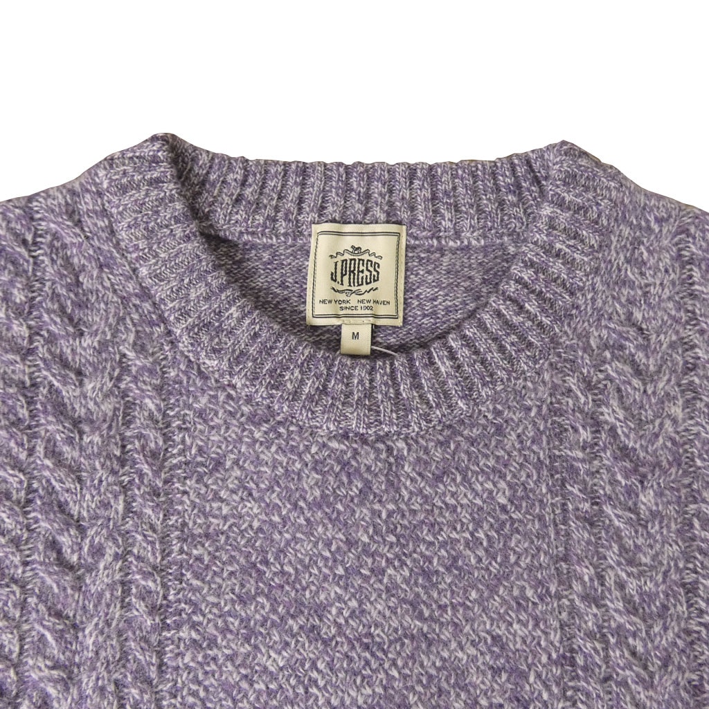 ジェイプレス (J.PRESS) クルーネックセーター カシミヤブレンド ニット メンズ 秋冬 ラベンダー 0080  M