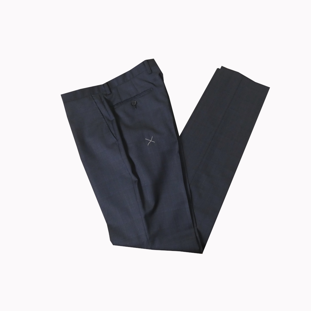 スーツ メンズ 春夏 シングルスーツ 2つボタン トラファルド(TRAFALD) ビジネススーツ REDA  ネイビー シャドーチェック 紺 0788 A4 A5 A6 A7 AB4 AB5 AB6