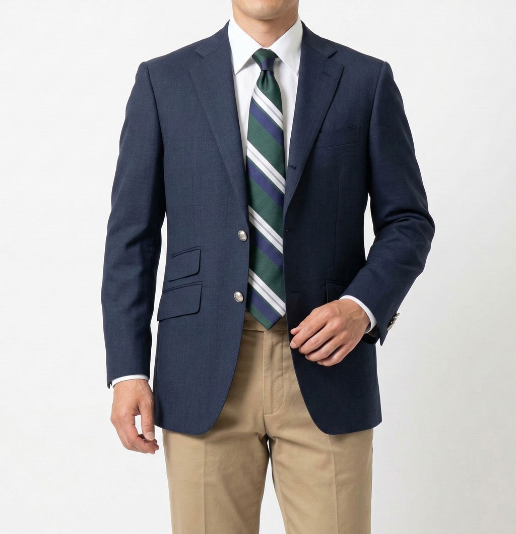 ブレザー ジャケット メンズ 春夏 3つボタン 銀ボタン COOLMAX オックスフォードクラシック(OXFORD CLASSIC) 段返り三つボタン チェンジポケット付き プルシアンブルー 0285  A4 A5 A6 A7 AB3 AB4 AB5 AB6 AB7 AB8 BB3 BB4 BB5 BB6 BB7 BB8