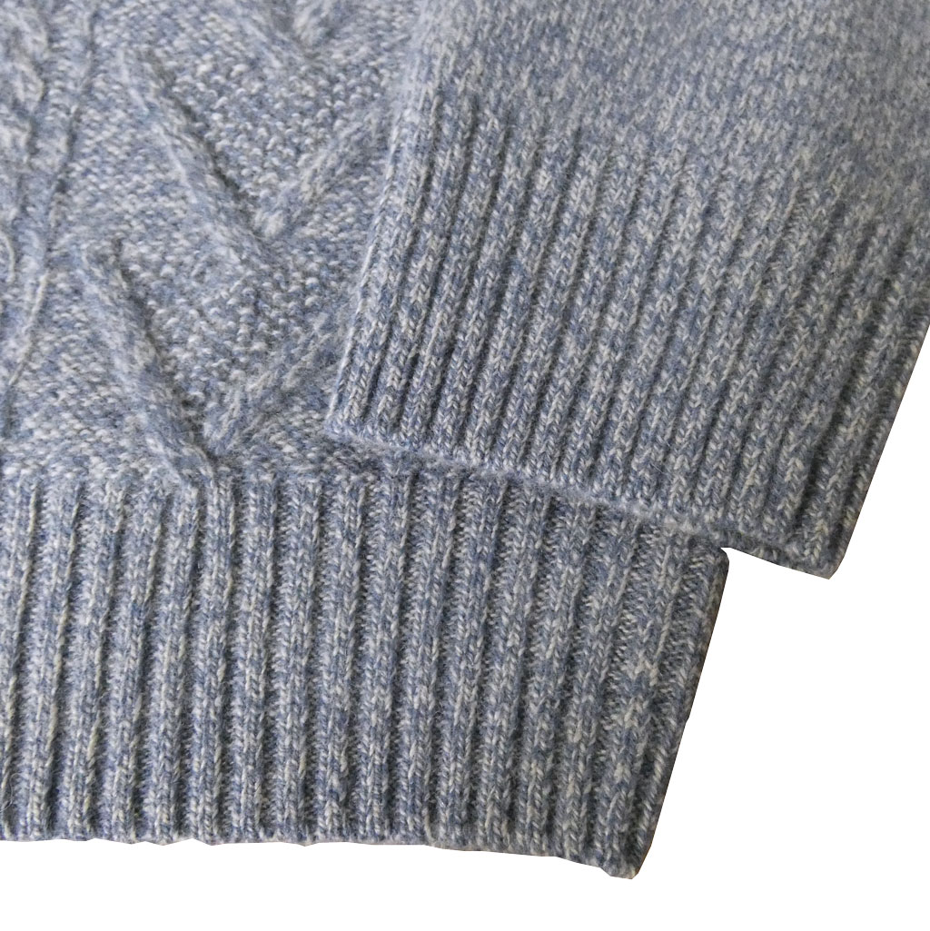 ジェイプレス (J.PRESS) クルーネックセーター カシミヤブレンド ニット メンズ 秋冬 ブルー系 0070  L