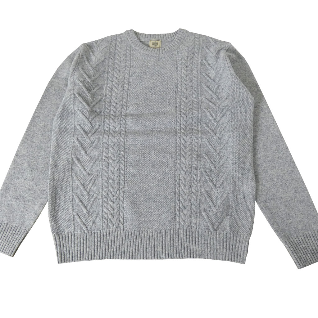 ジェイプレス (J.PRESS) クルーネックセーター カシミヤブレンド ニット メンズ 秋冬 ミディアムグレー 0003  Lサイズ