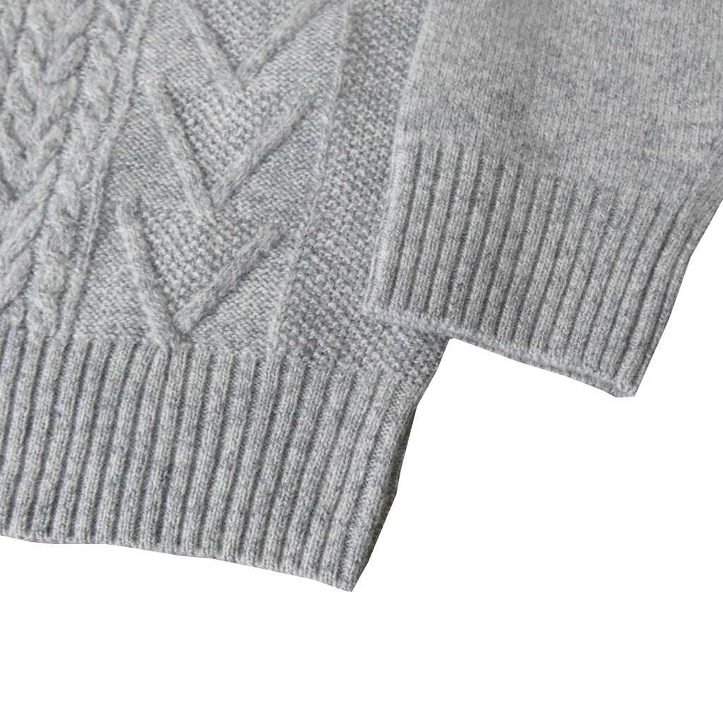 ジェイプレス (J.PRESS) クルーネックセーター カシミヤブレンド ニット メンズ 秋冬 ミディアムグレー 0003  Lサイズ