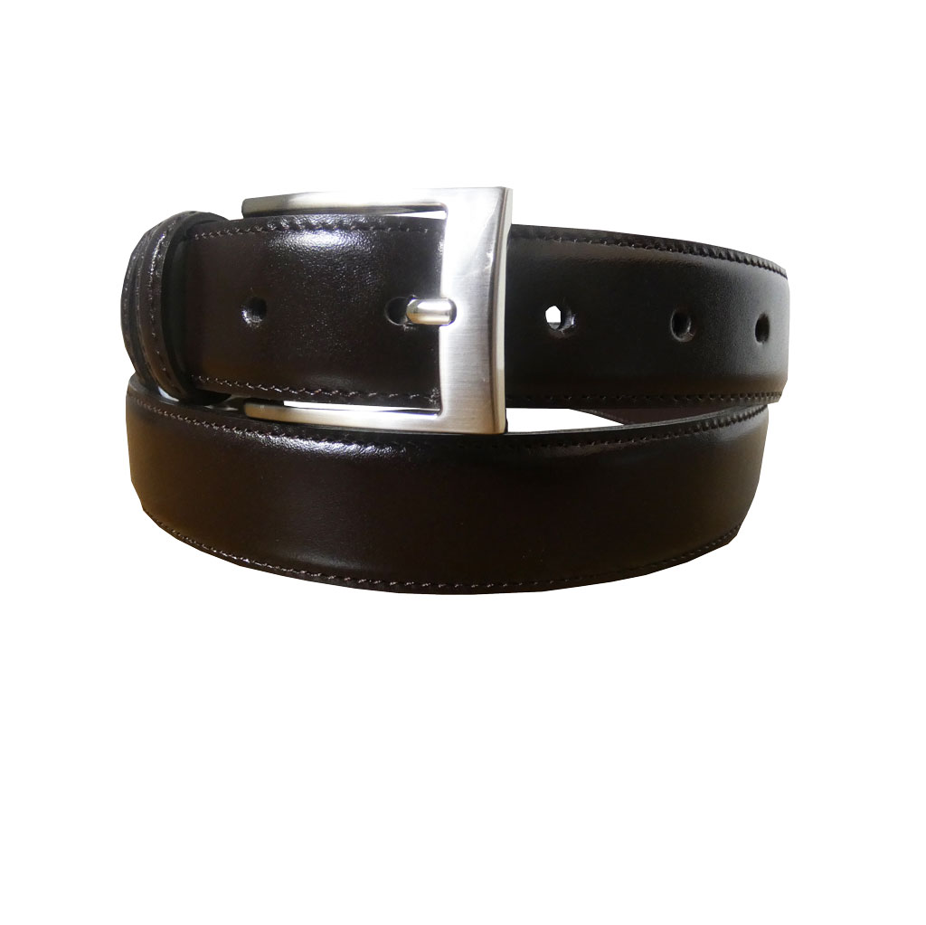 KIETH メンズ  牛革ベルト  ダークブラウン フリーサイズ　3239