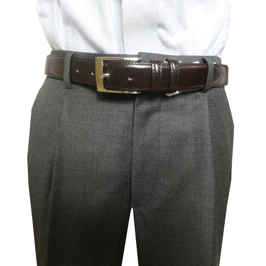 KIETH メンズ 牛革ベルト ダークブラウン フリーサイズ 3239 | 小物