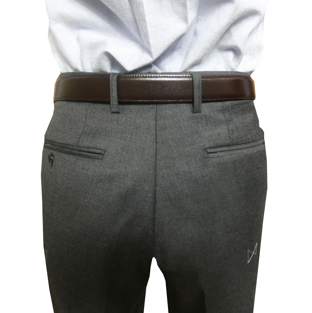 KIETH メンズ  牛革ベルト  ダークブラウン フリーサイズ　3239