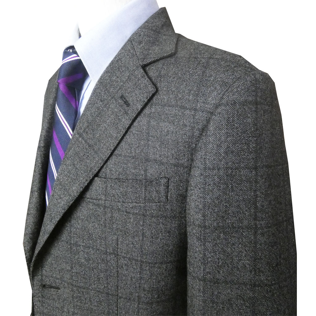 ジェイプレス (J.PRESS) ジャケット メンズ 秋冬春 2つボタン チェック ダークグレー 2435  BM