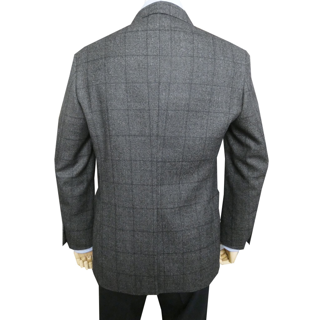ジェイプレス (J.PRESS) ジャケット メンズ 秋冬春 2つボタン チェック ダークグレー 2435  BM