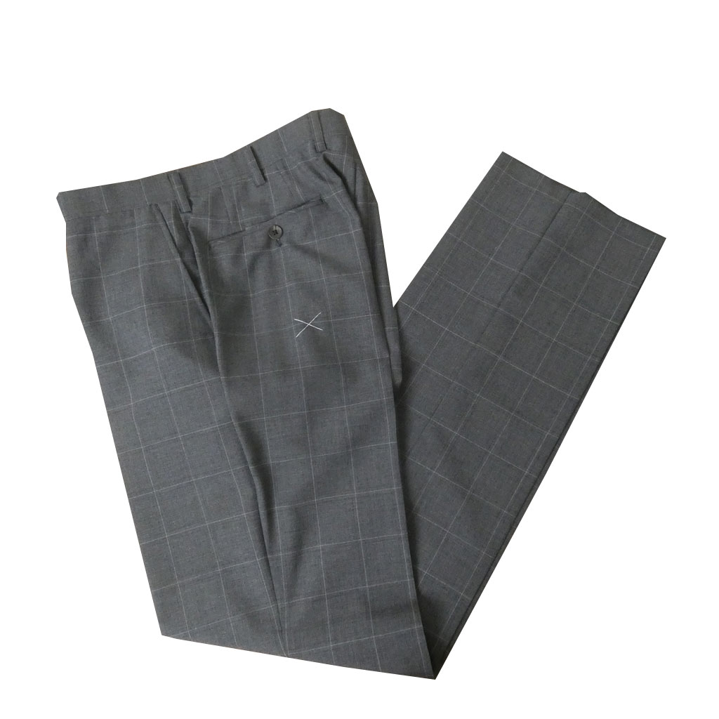 スーツ メンズ 春夏 シングルスーツ 3つボタン スタンリーブラッカー(stanley blacker)  COOL MAX 段返り三つボタン ビジネススーツ ウインドペンチェック チャコールグレー 4618 ABS  ABL  ABLL