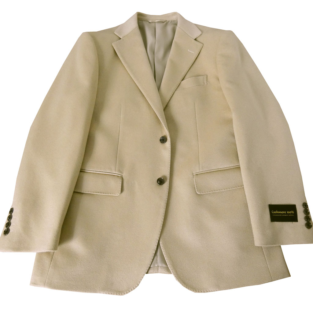 ジャケット メンズ 秋冬春 カシミヤ100% プレタポルテ（Pretaporter) 2つボタン ベージュ 2252  AB4 AB5 AB6 AB7