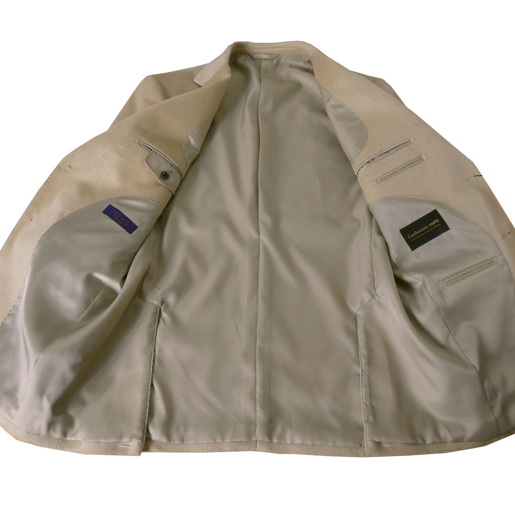 ジャケット メンズ 秋冬春 カシミヤ100% プレタポルテ（Pretaporter) 2つボタン ベージュ 2252  AB4 AB5 AB6 AB7