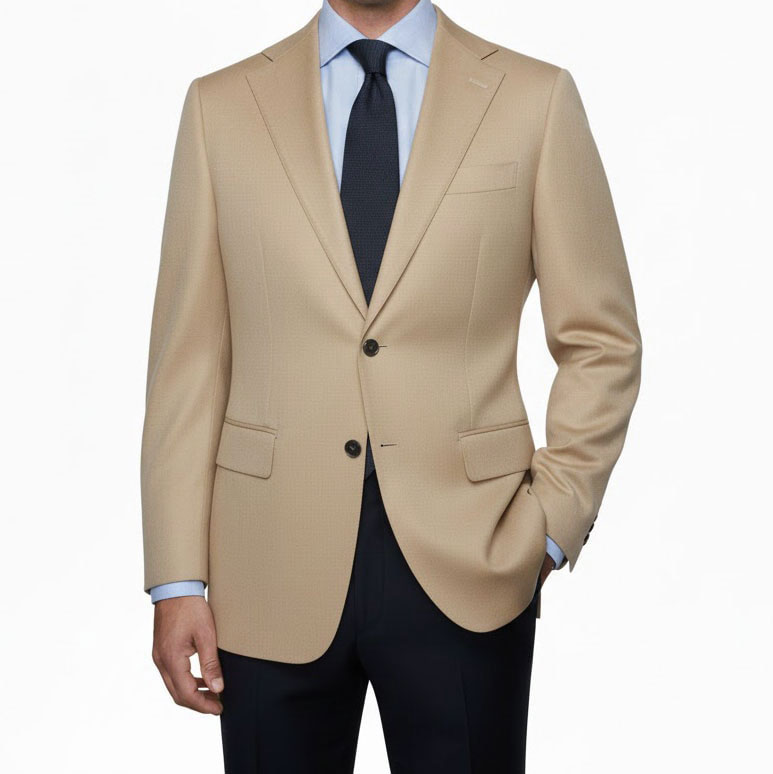 ジャケット メンズ 秋冬春 カシミヤ100% プレタポルテ（Pretaporter) 2つボタン ベージュ 2252  AB4 AB5 AB6 AB7