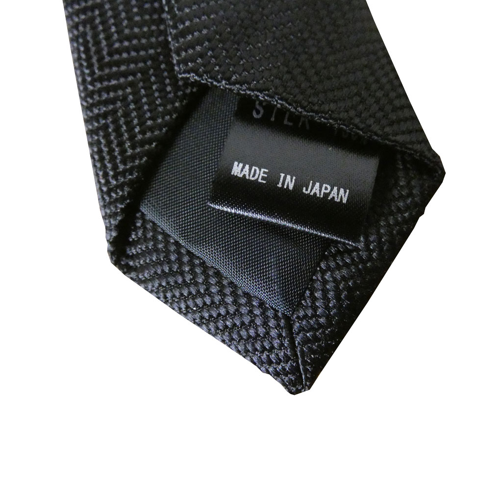 フォーマル ネクタイ MARKS メンズ 礼装用  シルク100％ 黒 ブラック  ヘリンボーン  MF01