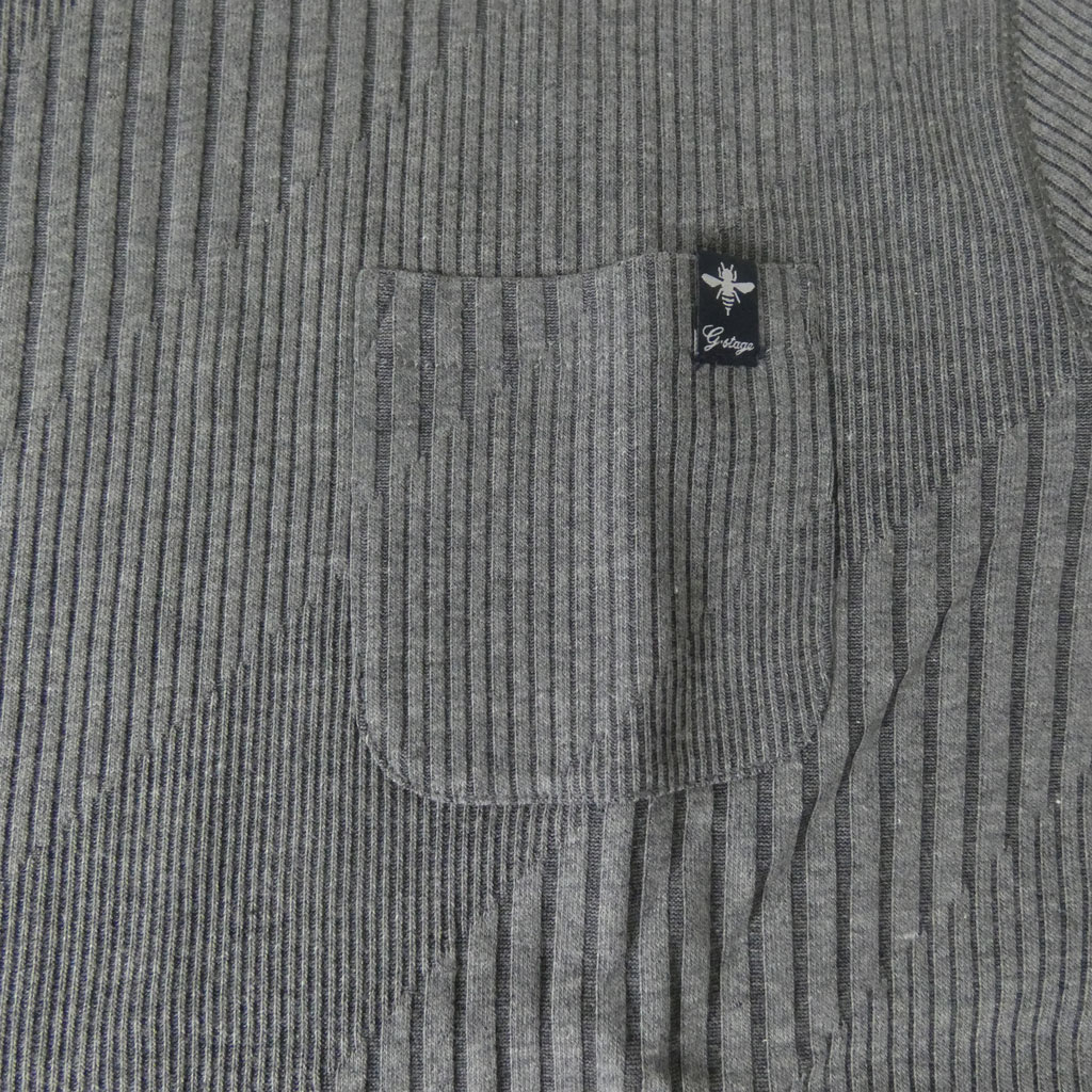 ジーステージ(G-stage) 長袖 モックネックTシャツ バイヤスMIXBD ミディアムグレー 3003   46(M) 48(L) 50(XL)