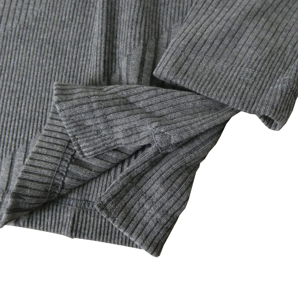 ジーステージ(G-stage) 長袖 モックネックTシャツ バイヤスMIXBD ミディアムグレー 3003   46(M) 48(L) 50(XL)