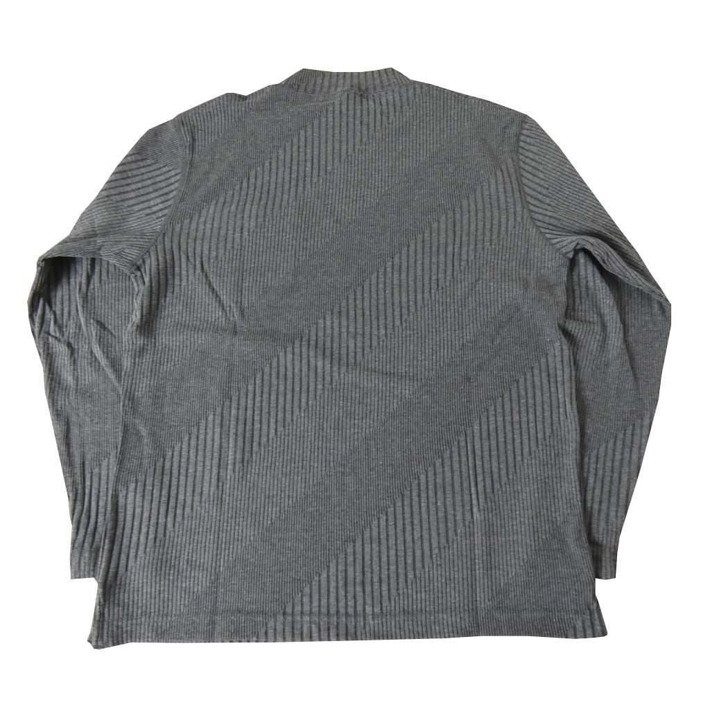 ジーステージ(G-stage) 長袖 モックネックTシャツ バイヤスMIXBD ミディアムグレー 3003   46(M) 48(L) 50(XL)