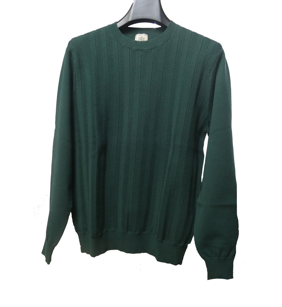 J.PRESS(ジェイプレス) クルーネックセーター ニット メンズ 秋冬 グリーン ヘリンボーン 0060  M