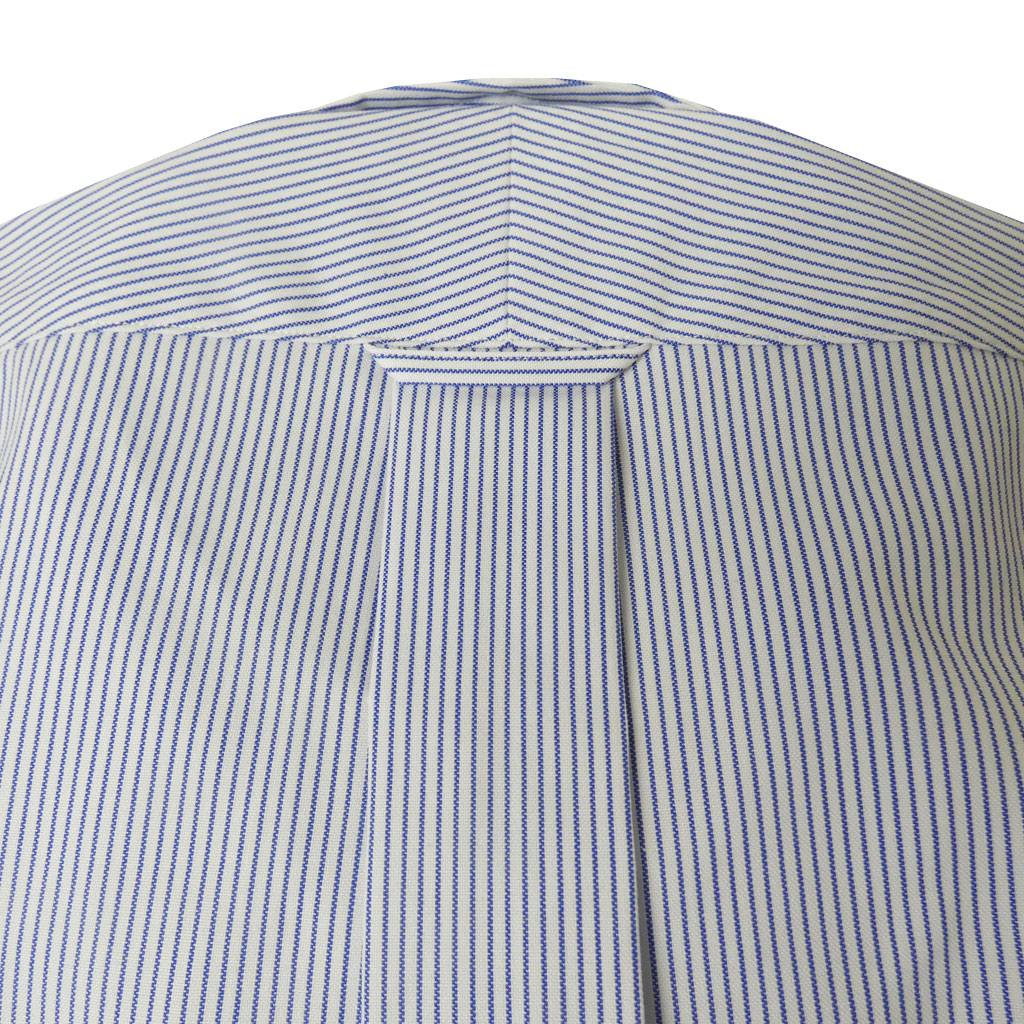 【形態安定】ジェイプレス (J.PRESS) ボタンダウンシャツ メンズ長袖シャツ ピンオックス ブルー ストライプ  1175 （衿39cm-裄丈84cm）