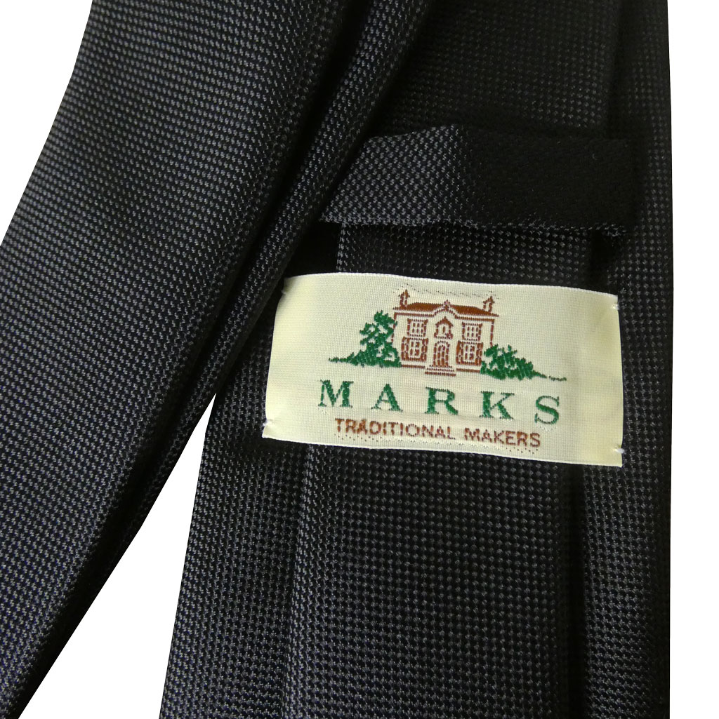 フォーマル ネクタイ MARKS メンズ 礼装用  シルク100％ 黒 ブラック MF04