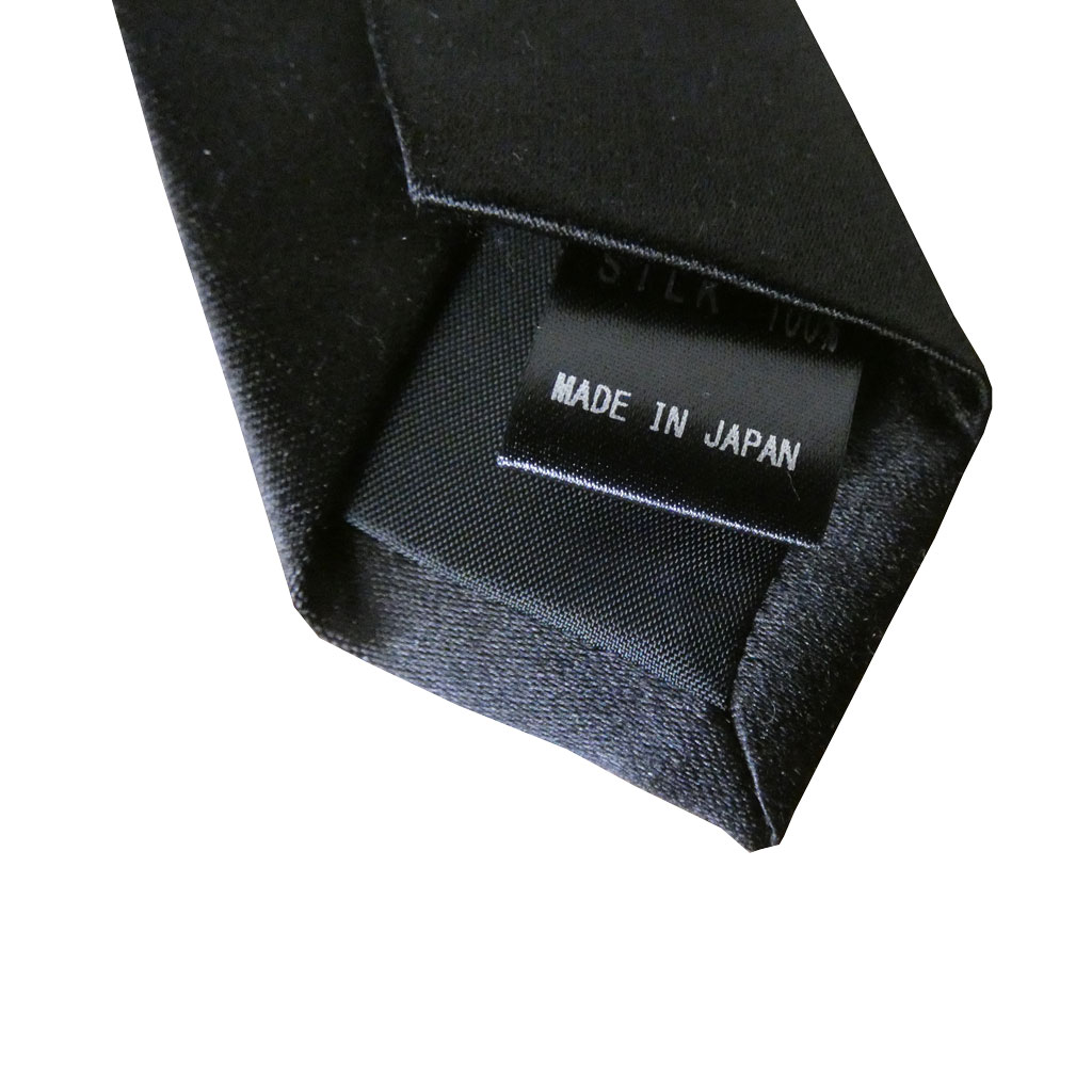 フォーマル ネクタイ MARKS メンズ 礼装用  シルク100％ 黒無地 ブラック MF05