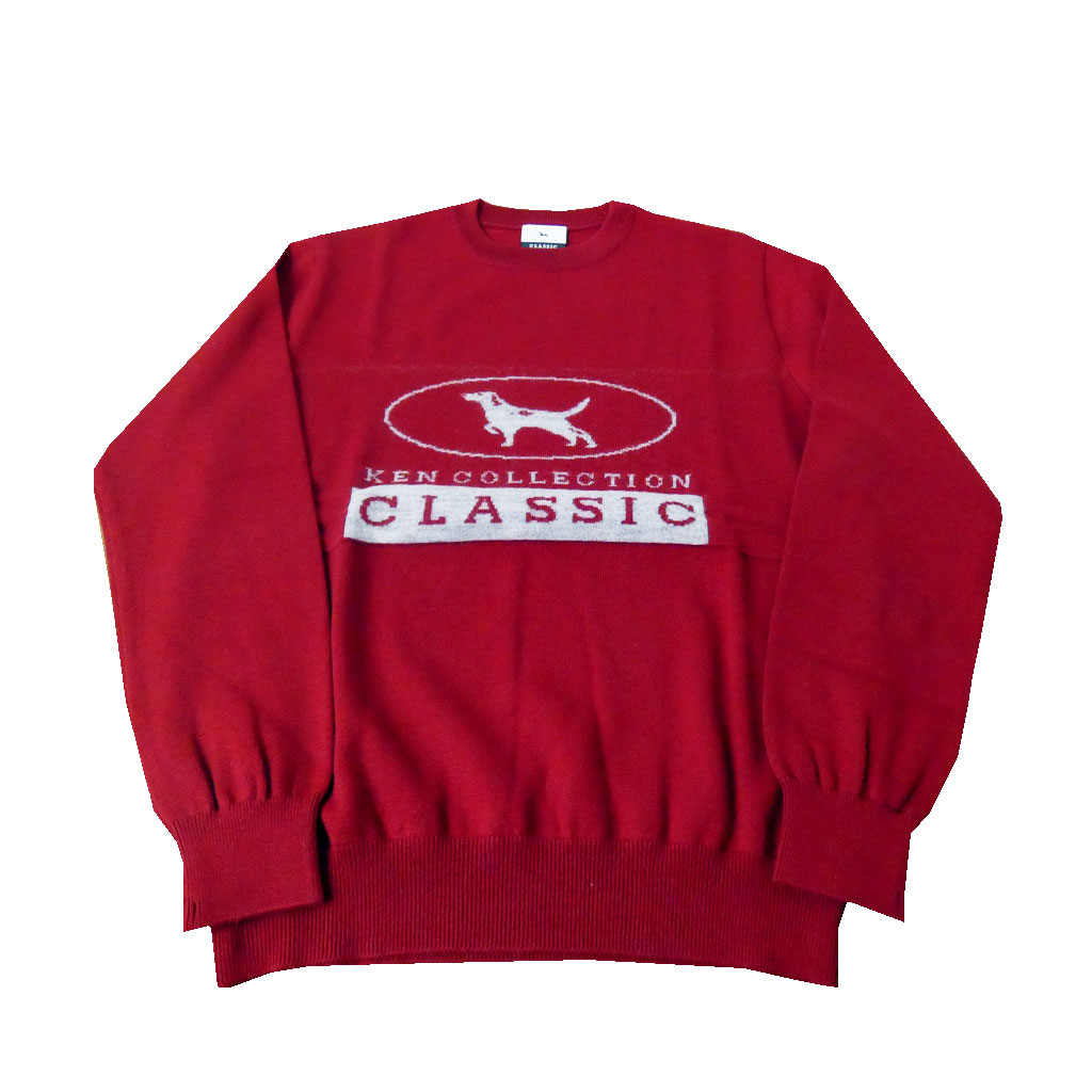 KEN COLLECTION CLASSIC(ケンコレクションクラシック) クルーネックセーターメンズ 秋冬 ワインレッド 0766  L