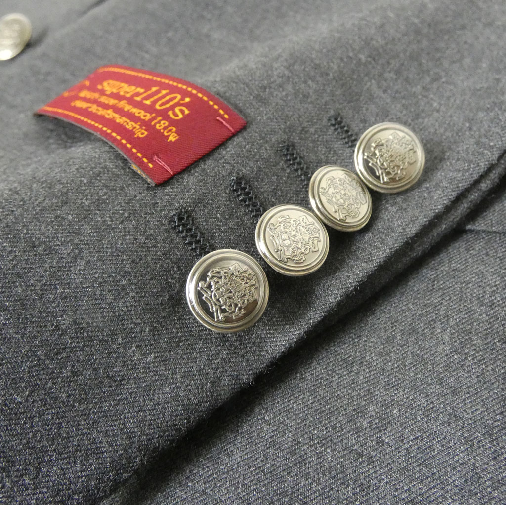 【希少】クレージュ カーフレザージャケット ロゴ 銀ボタン スタッズ 総柄 M star button alphabet logo embroidery baseball uniform jacket