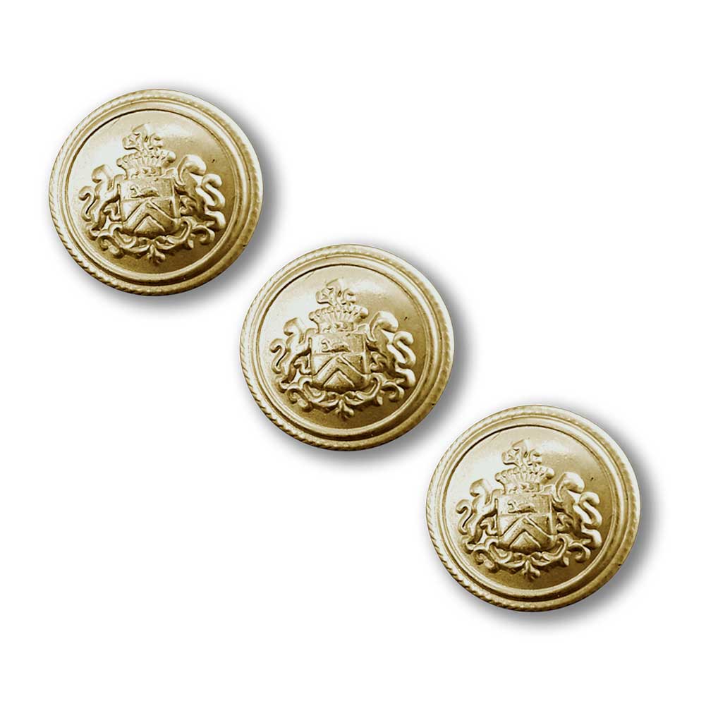 ブレザー・ジャケット用替え金ボタン メンズ 小=直径1.3cm ×3個セット