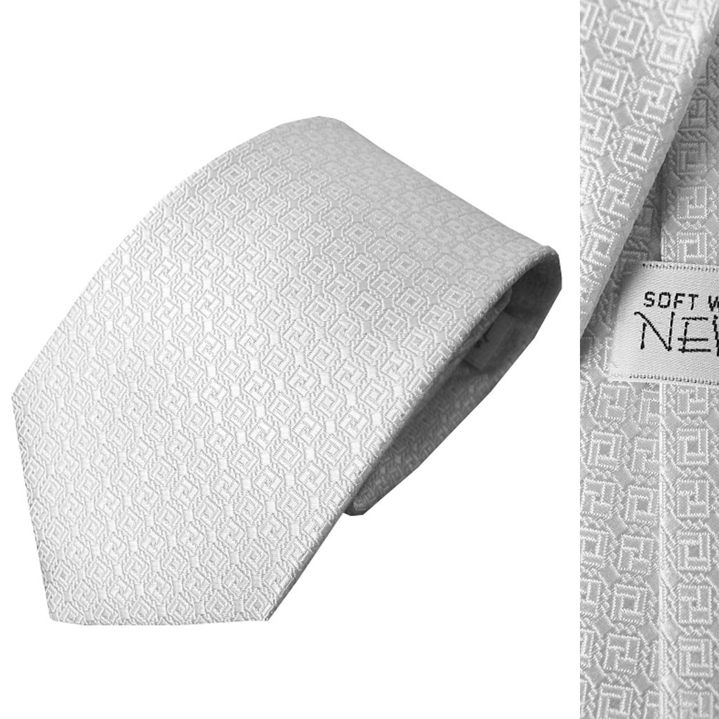 NEW FORMAL ネクタイ メンズ 礼装用 シルク100％ シルバーグレー NF07