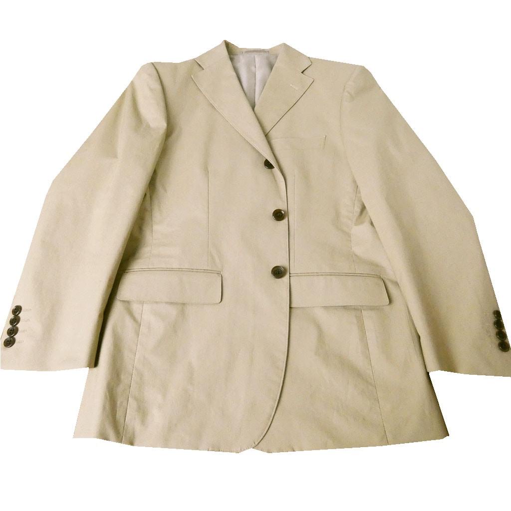 コットン ジャケット メンズ 春夏秋 3つボタン オックスフォード