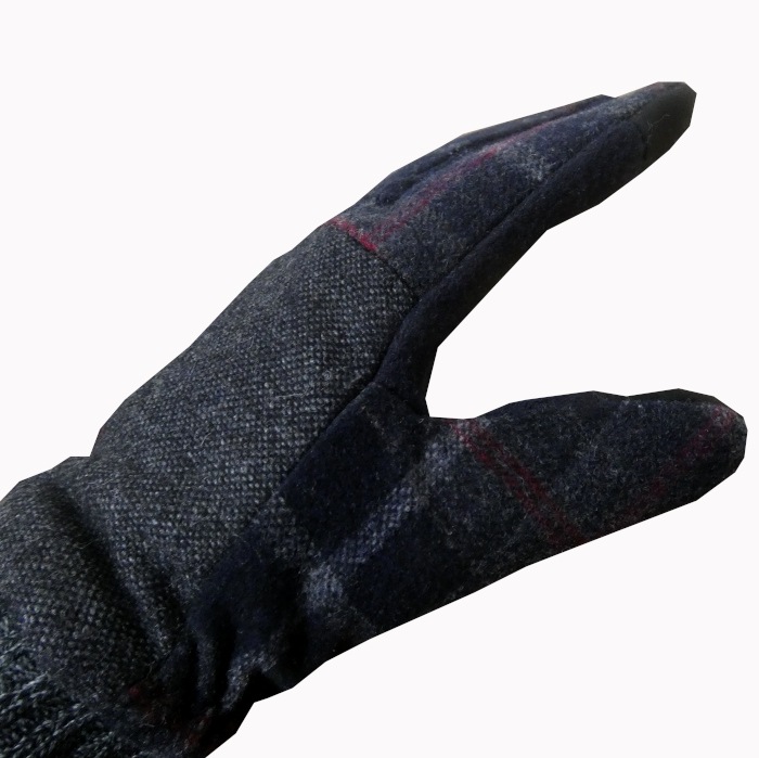 BON GIOVANE（ボンジョバネ）の手袋 グレー×ネイビーMIXカラー 3914 フリーサイズ