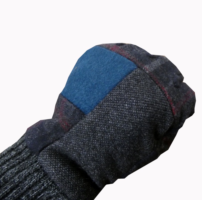 BON GIOVANE（ボンジョバネ）の手袋 グレー×ネイビーMIXカラー 3914 フリーサイズ