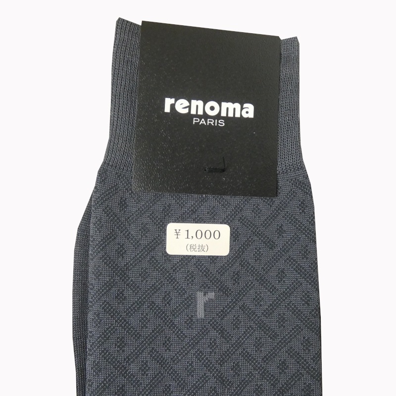 レノマ パリス(renoma PARIS) ソックス 靴下 紺系 R04　25～27cm