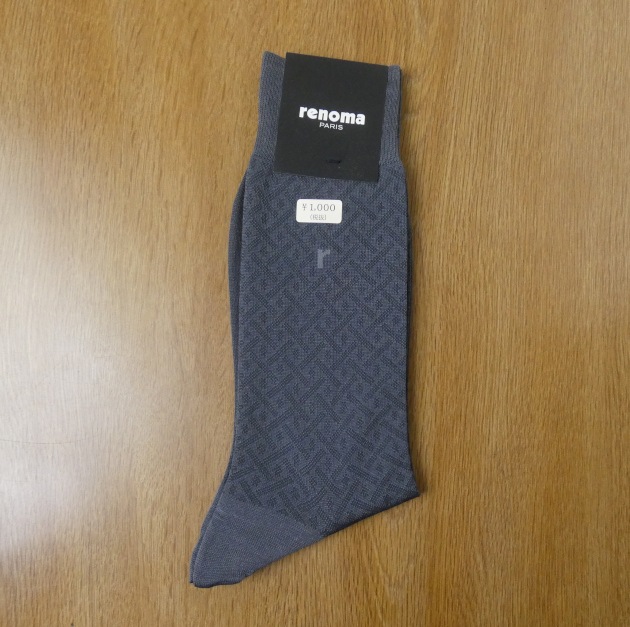 レノマ パリス(renoma PARIS) ソックス 靴下 紺系 R04　25～27cm