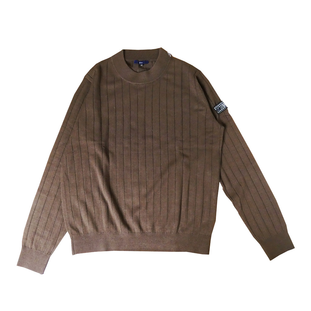 ジーステージ(G-stage) ヒート ワイドリブ編み モックネックセーター