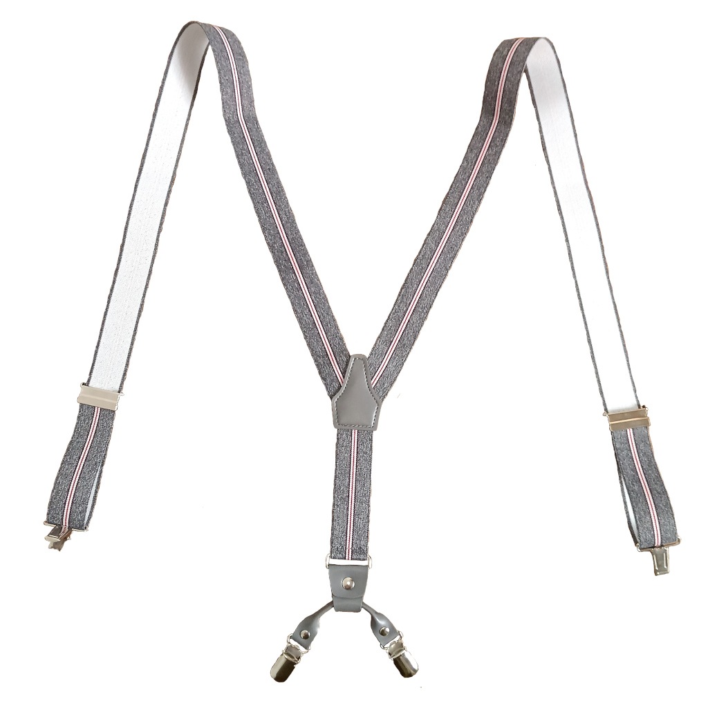 サスペンダー メンズ Ｙ型サスペンダー 30mm 背合皮 BWC ゲバルト ストライプ S14 Mサイズ