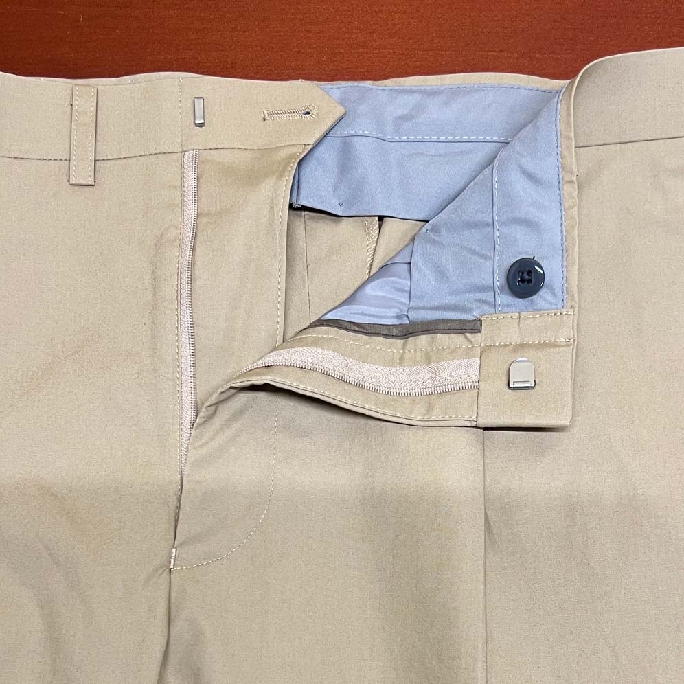 スラックス メンズ 春夏秋 コットン パンツ ワンタック ストレッチ オックスフォードクラシック (OXFORD CLASSIC) 4352 ベージュ系 98cm 100cm 102cm