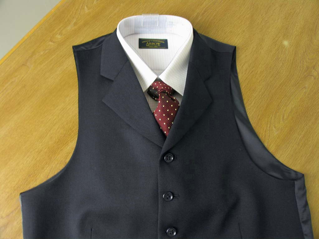 オッドベスト ジレ メンズ 秋冬 ウール100％ 濃紺無地 ネイビー A4