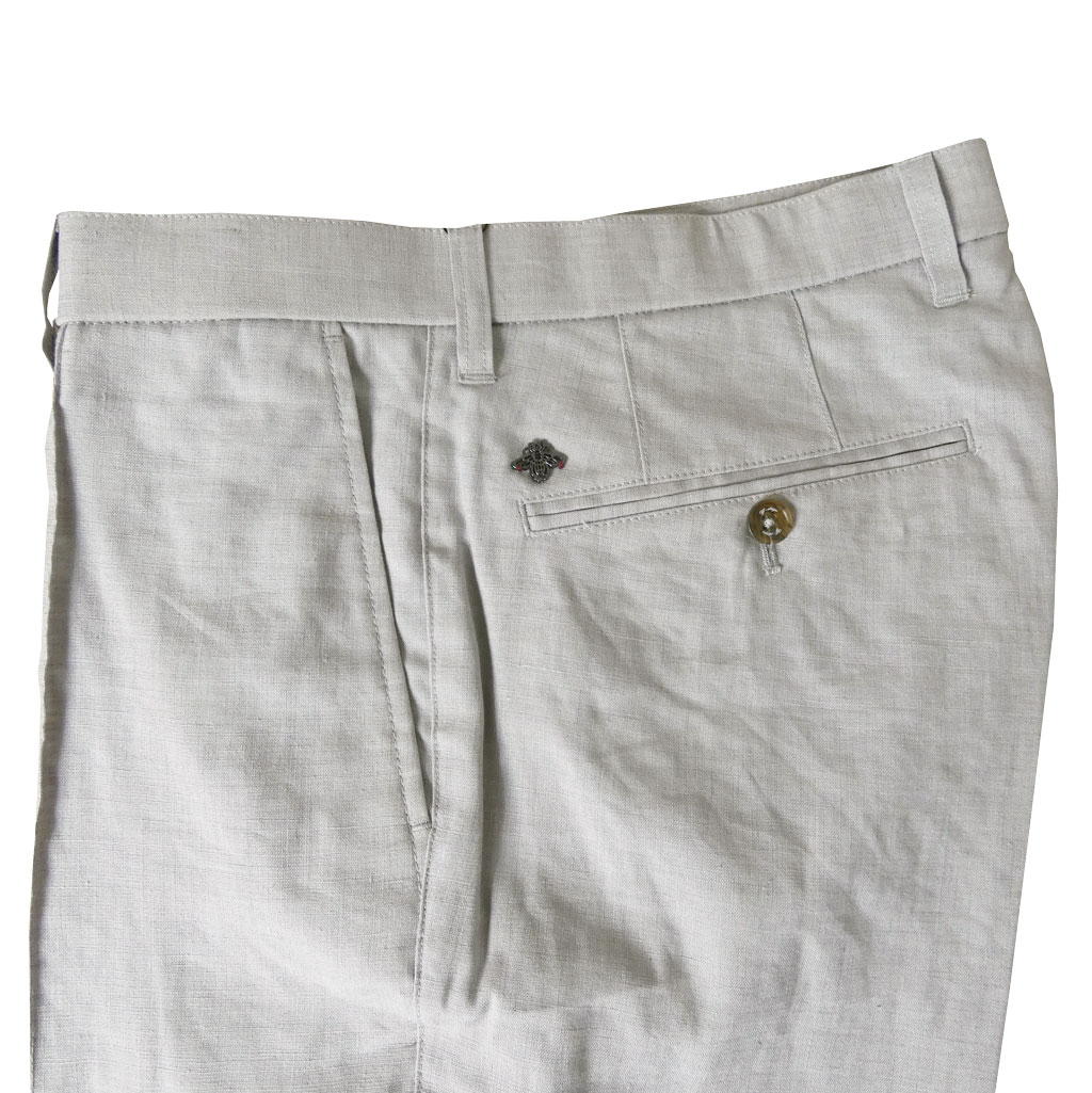 ジーステージ (G-STAGE) 春夏 麻 リネン パンツ メンズ SORONA ストレッチ ライトグレー 3003  82cm