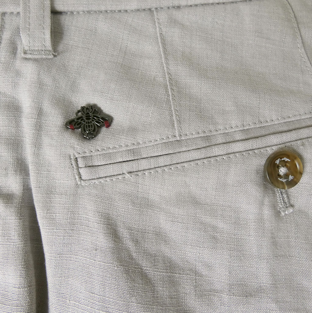 ジーステージ (G-STAGE) 春夏 麻 リネン パンツ メンズ SORONA ストレッチ ライトグレー 3003  82cm