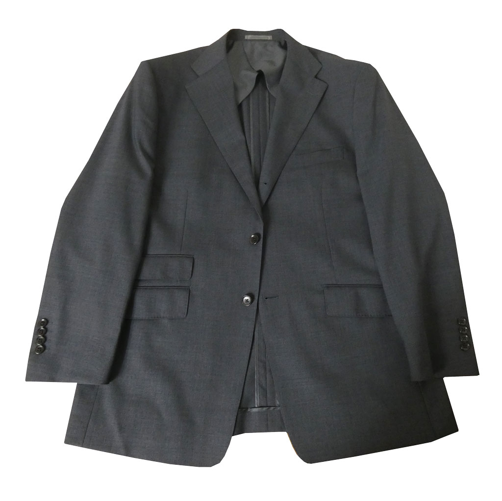 ジャケット メンズ 春夏 3つボタン オックスフォードクラシック(OXFORD CLASSIC)  段返り三つボタン チェンジポケット付 ビジネス 無地 チャコールグレー 5418 AB4 BB8