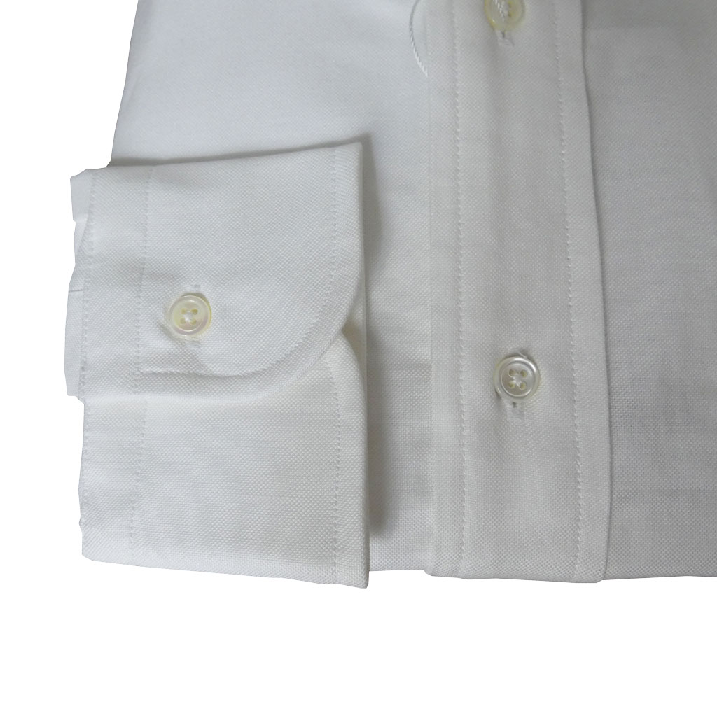 【再入荷】J.PRESS(ジェイプレス) ボタンダウンシャツ メンズ長袖ワイシャツ オックスフォード ホワイト  （衿39-裄丈84cm）（衿41-裄丈85cm）（衿43-裄丈86cm）