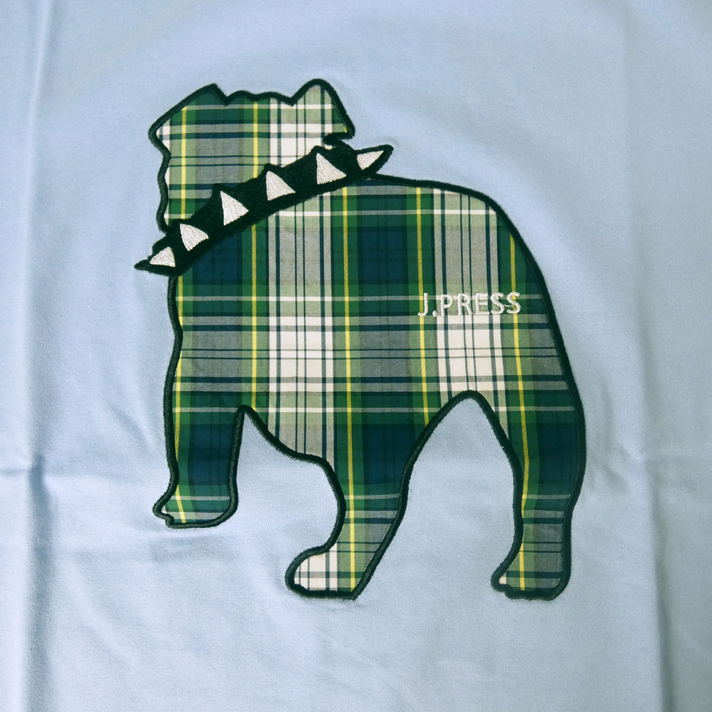 ジェイプレス (J.PRESS) メンズ ファブリック ワッペン バックブル 半袖 Tシャツ サックスブルー 6073  M  L