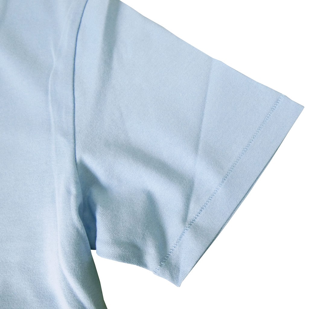 ジェイプレス (J.PRESS) メンズ ファブリック ワッペン バックブル 半袖 Tシャツ サックスブルー 6073  M  L