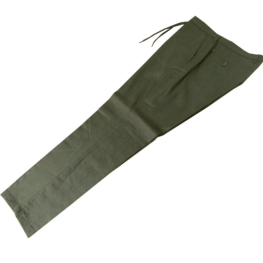 ジーステージ (G-STAGE) 春夏 麻 リネン パンツ メンズ SORONA ストレッチ カーキ系 3016  90cm