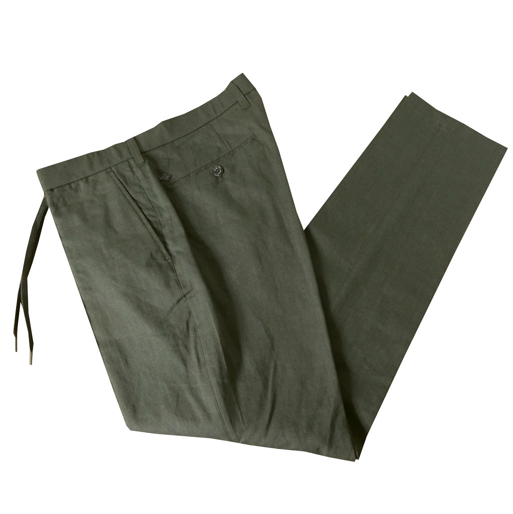 ジーステージ (G-STAGE) 春夏 麻 リネン パンツ メンズ SORONA ストレッチ カーキ系 3016  90cm