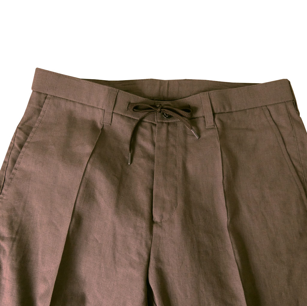 ジーステージ (G-STAGE) 春夏 麻 リネン パンツ メンズ SORONA ストレッチ ブラウン 3007  86cm