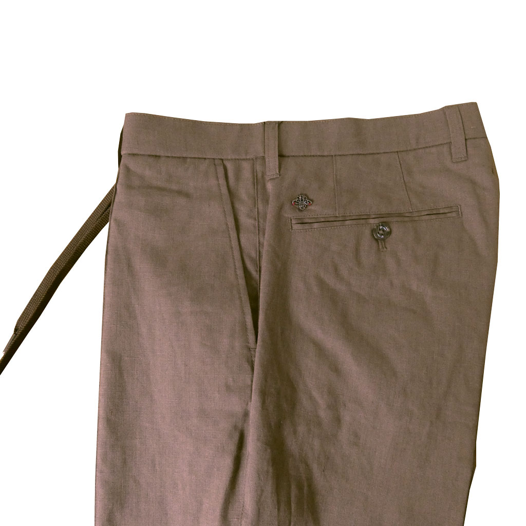 ジーステージ (G-STAGE) 春夏 麻 リネン パンツ メンズ SORONA ストレッチ ブラウン 3007  86cm