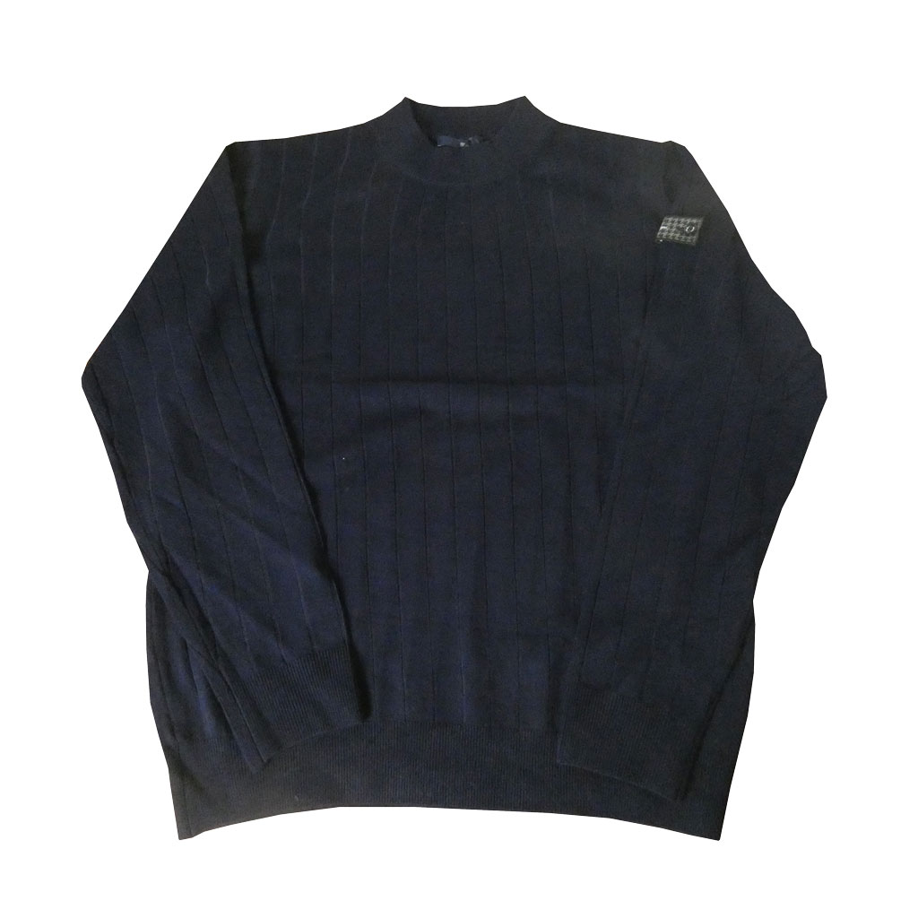 ジーステージ(G-stage) ヒート ワイドリブ編み モックネックセーター ネイビー 8010　M（46）　L（48）　XL（50）