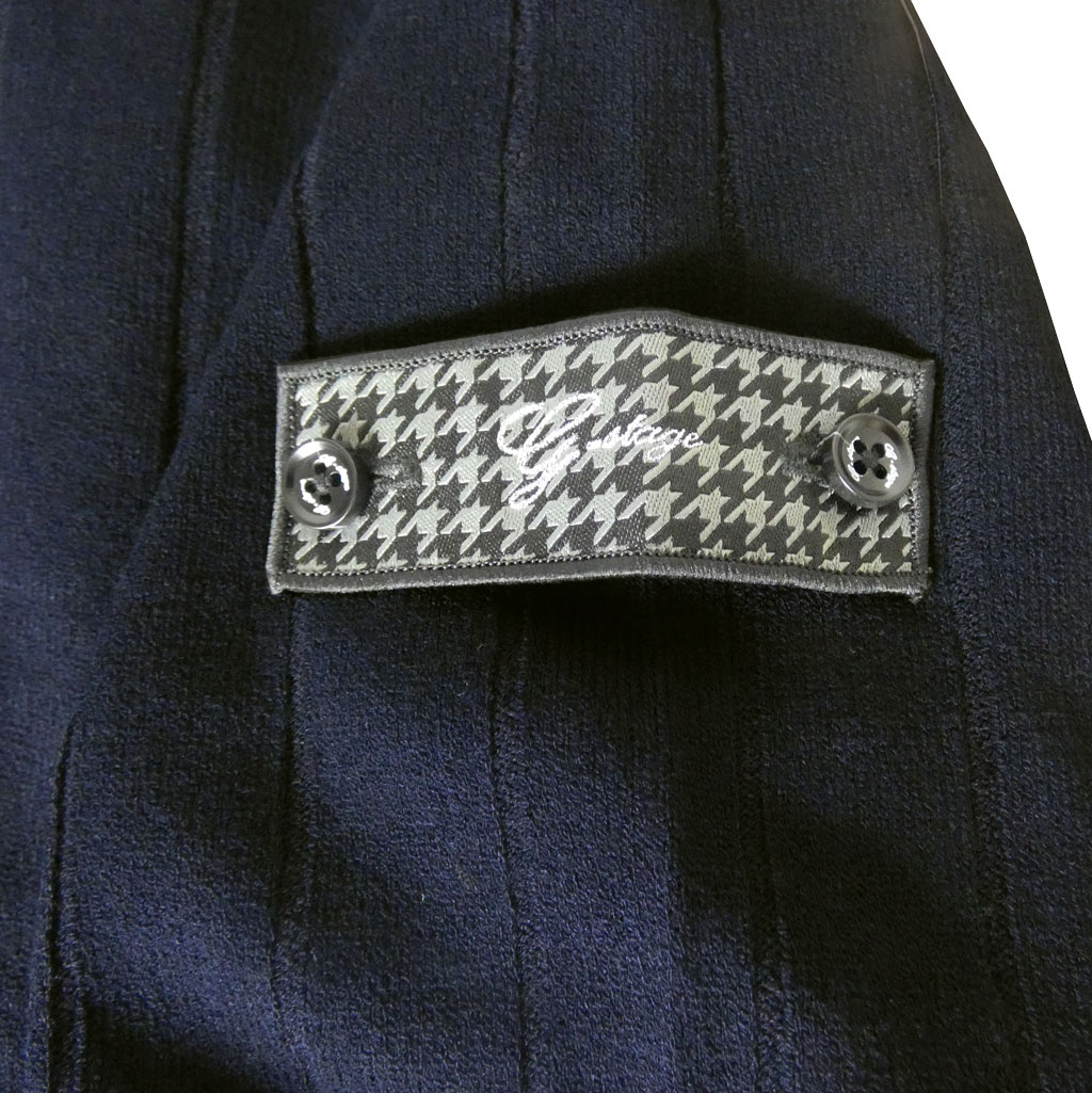 ジーステージ(G-stage) ヒート ワイドリブ編み モックネックセーター ネイビー 8010　M（46）　L（48）　XL（50）