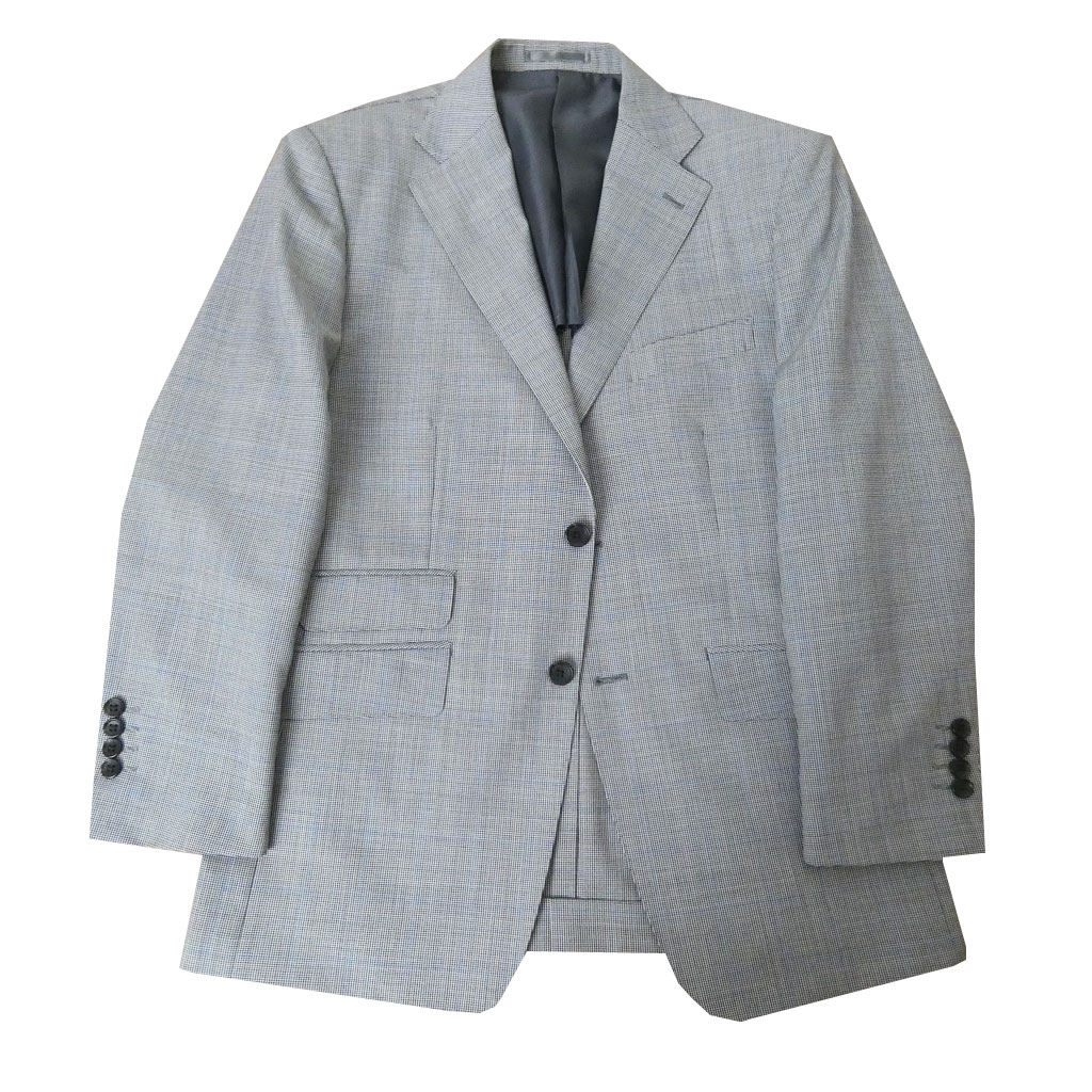 ジャケット メンズ 春夏秋 3つボタン セオドール(Theo Dore) 段返り三つボタン 千鳥格子 オーバーペンチェック ブルー 0915 A3 A4 A5 A6 A8 AB4 AB5